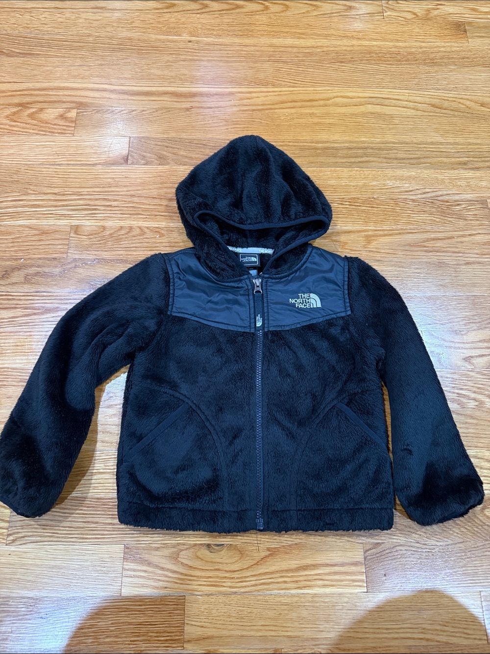 The North Face Black Fuzzy Hooded Zip Jacket